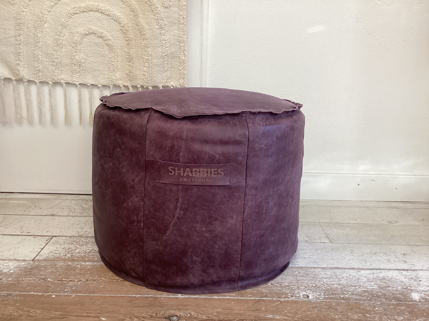 Poef Shabbies Ginger aubergine