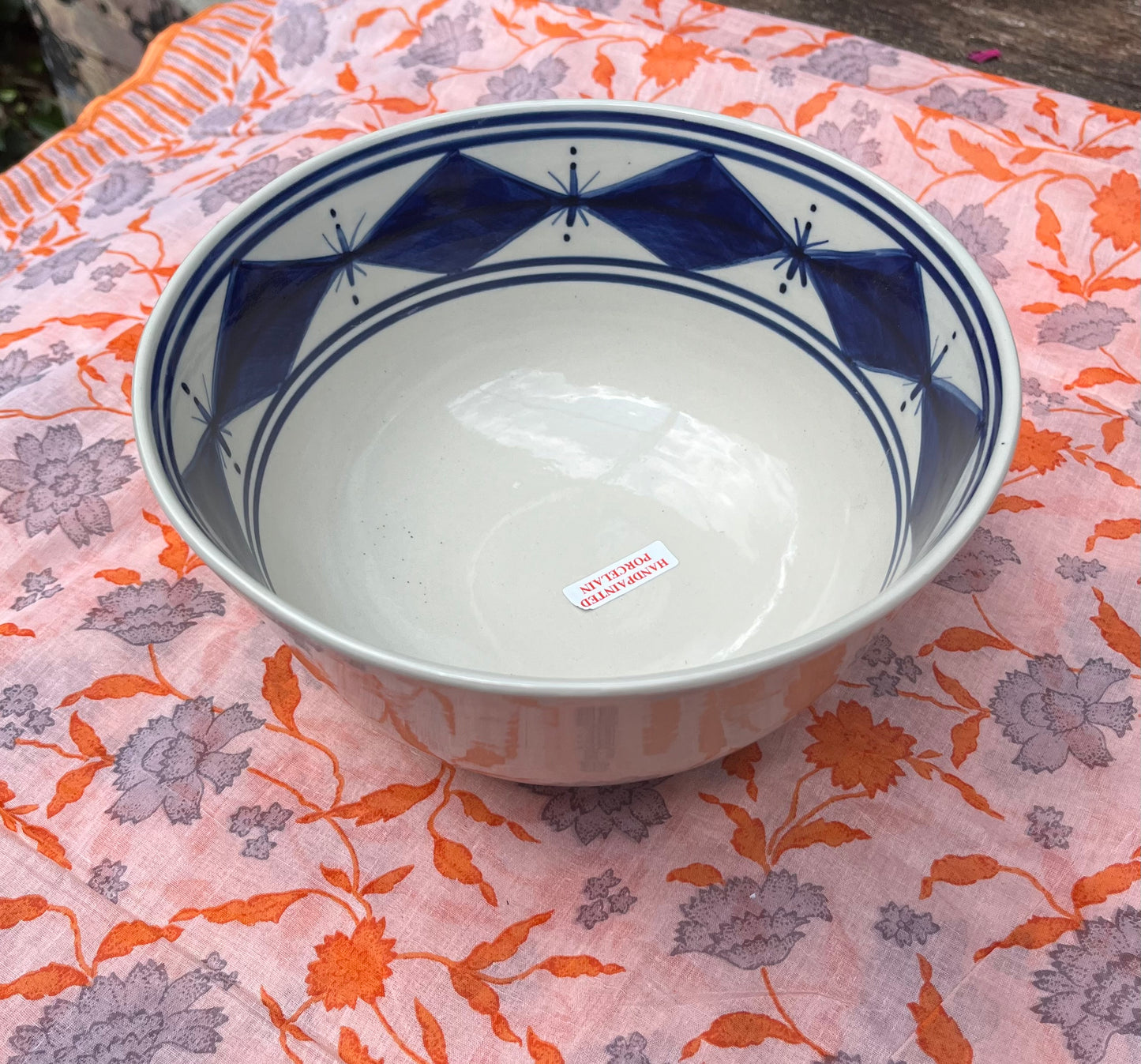 Schaal maat M blauw patroon