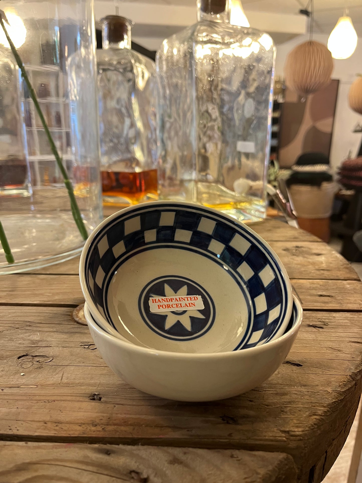 Schaal S Blauw Geblokt