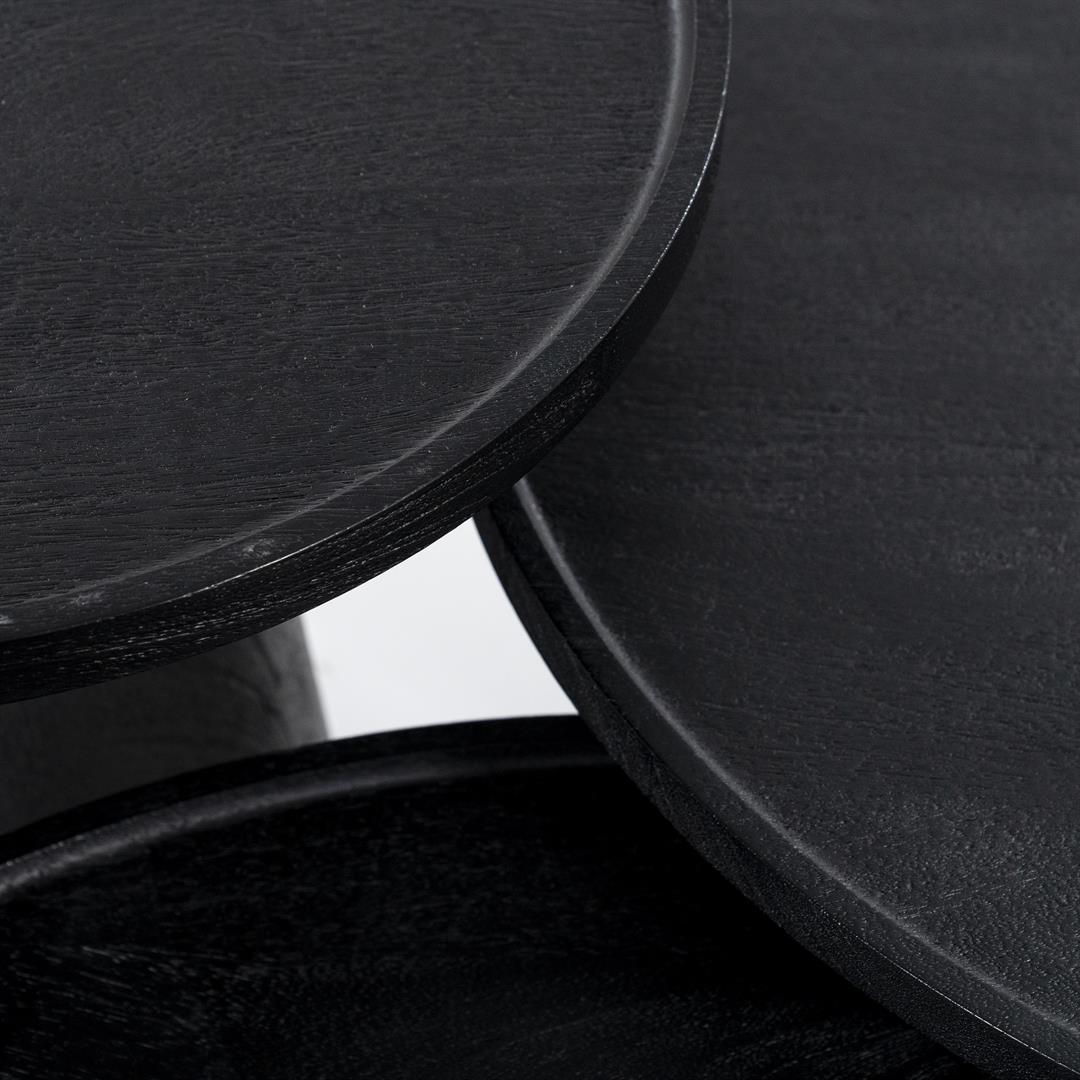 Bijzettafel Ron zwart maat L