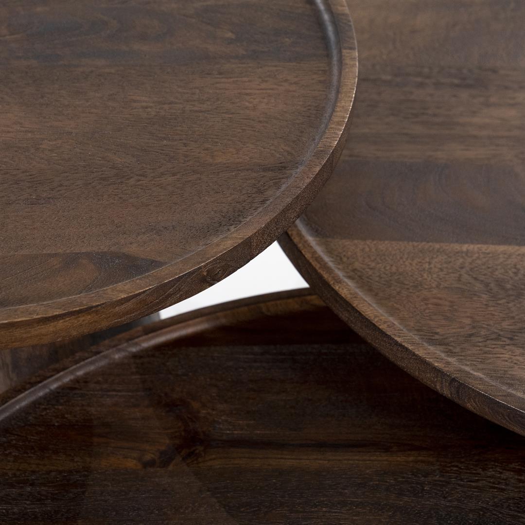 Bijzettafel Ron bruin maat L