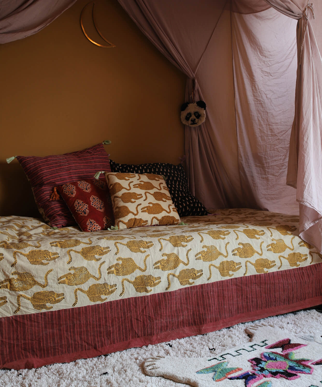 Doing goods Powder tiger single plaid in draagtas 220x140