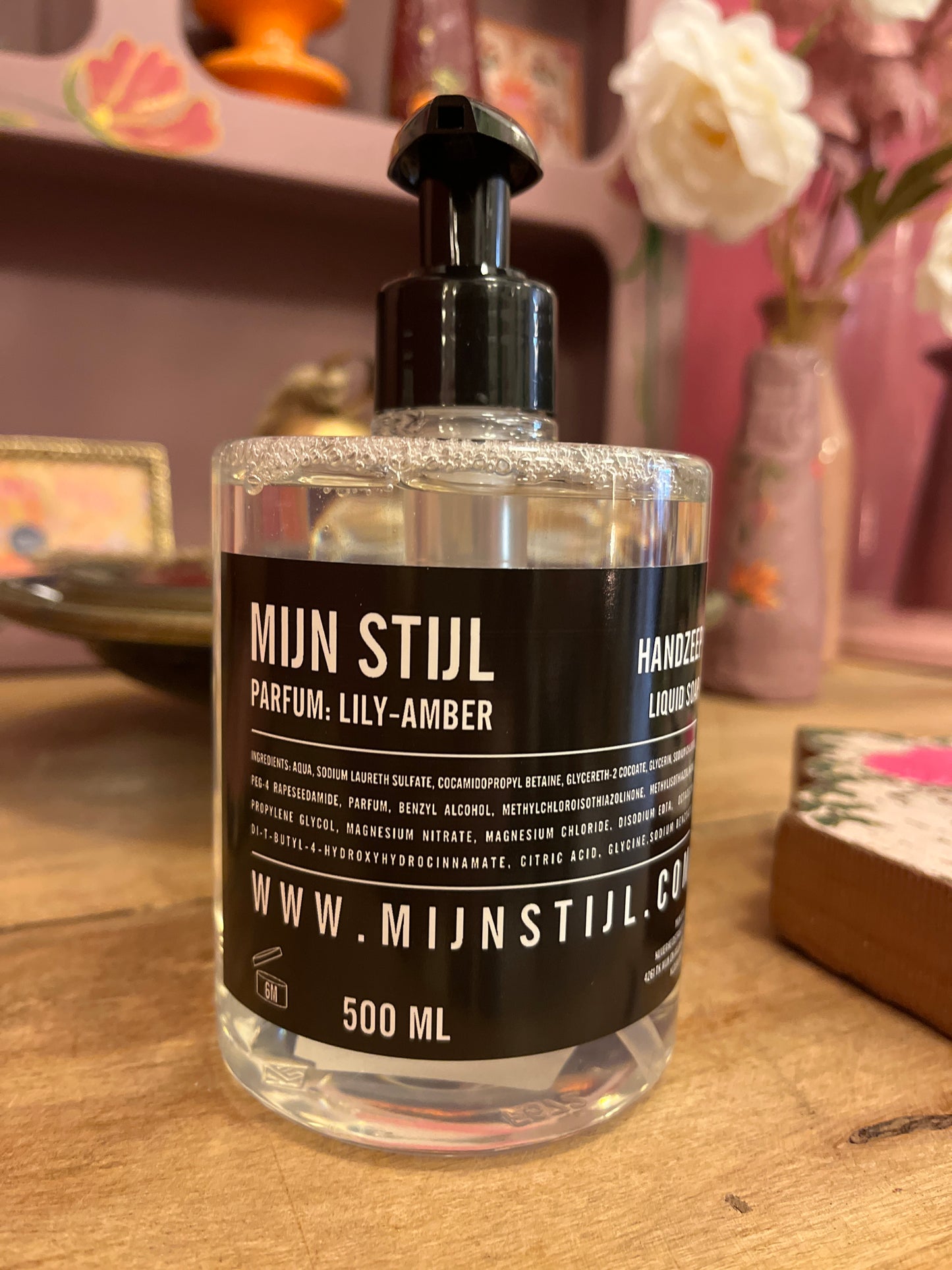 Handzeep Lily-Amber 500 ML Clear Fles