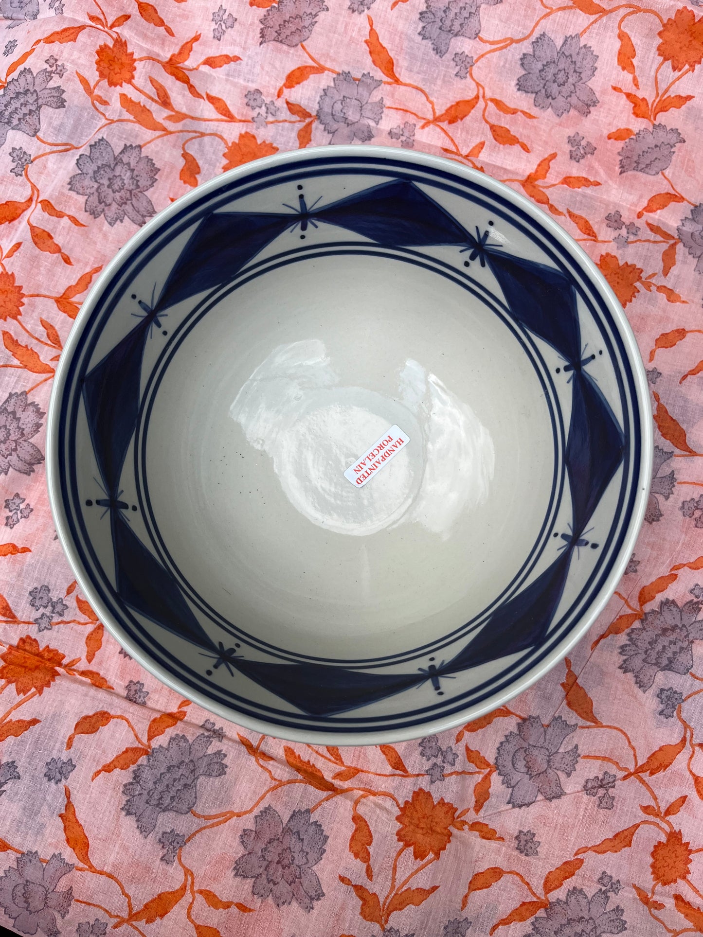 Schaal maat M blauw patroon