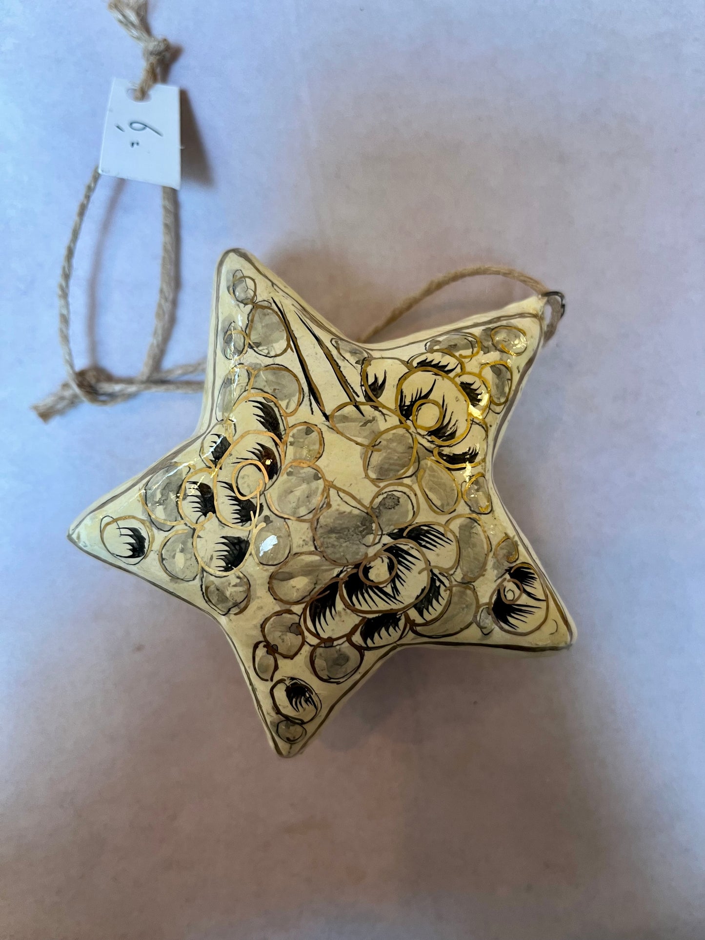 Papier Maché hanger/kerstbal Ster Gekleurde Varianten