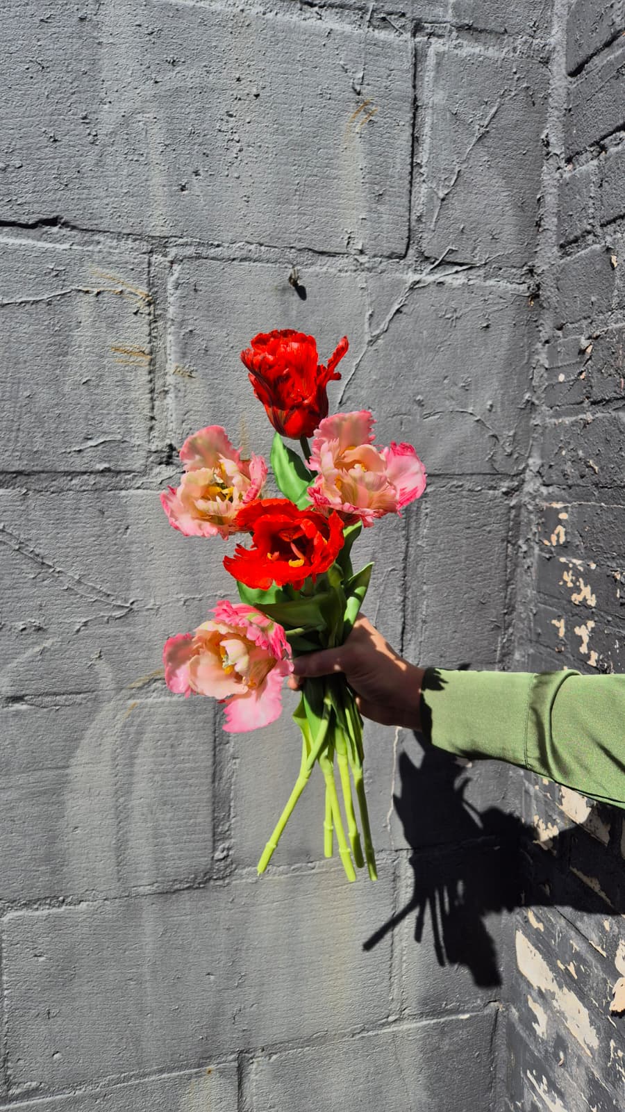 Papegaaien tulpen boeket groot