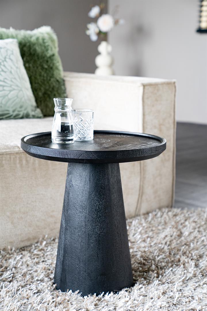 Bijzettafel Ron zwart maat S