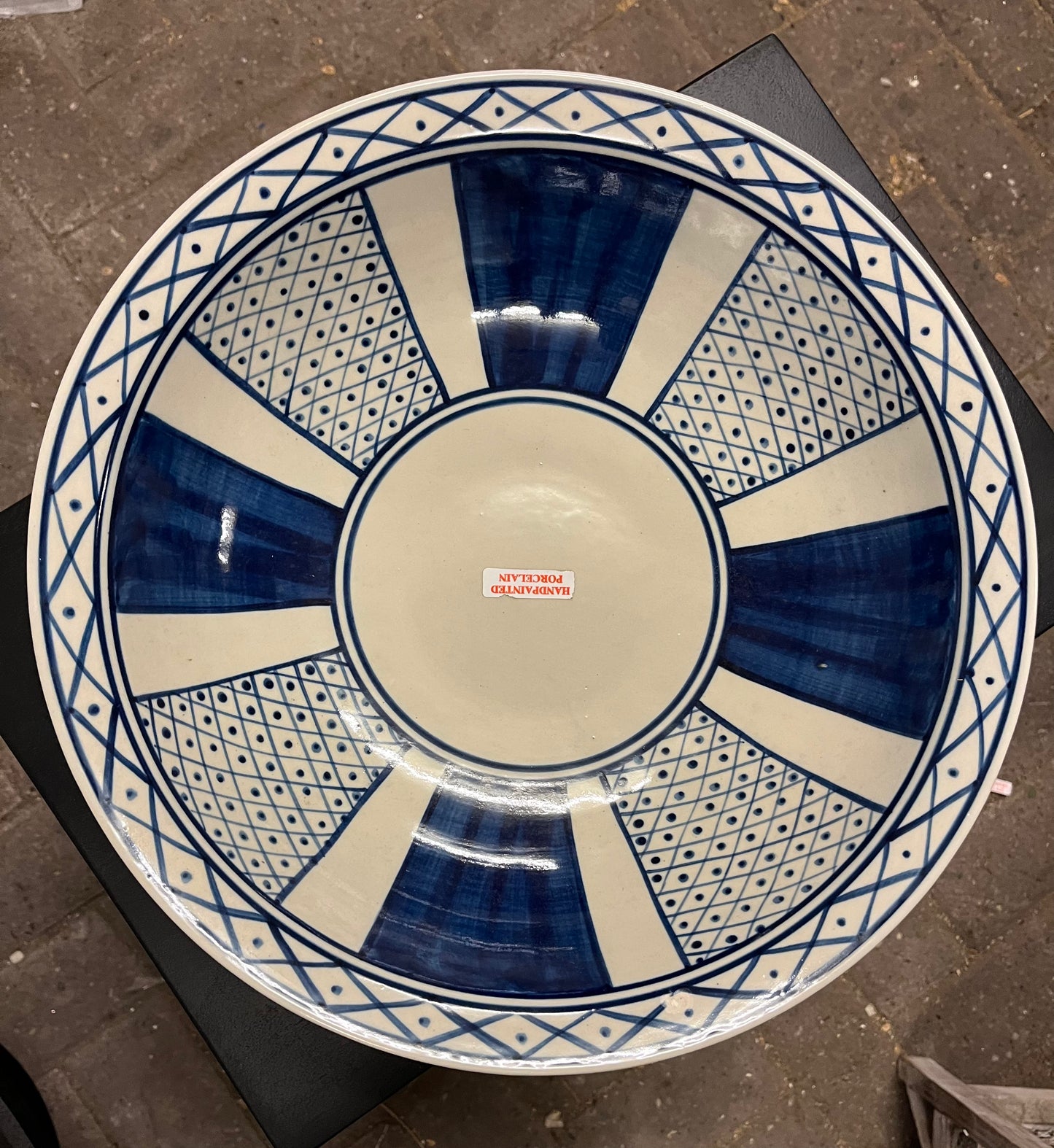 Schaal L patroon blauw
