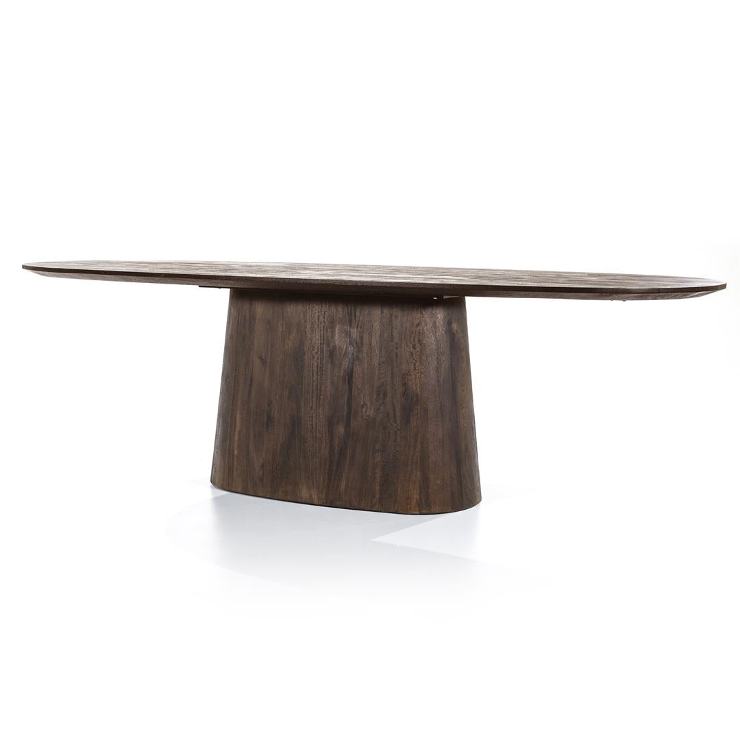 Eleonora eettafel Aron ovaal bruin 200x110x76