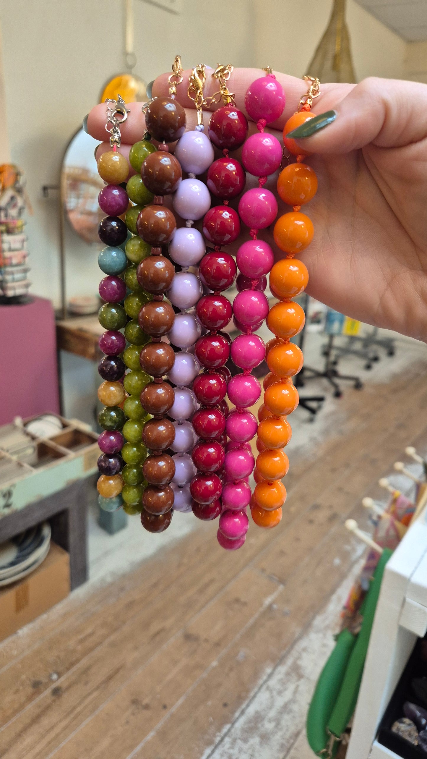 Kralen ketting oranje