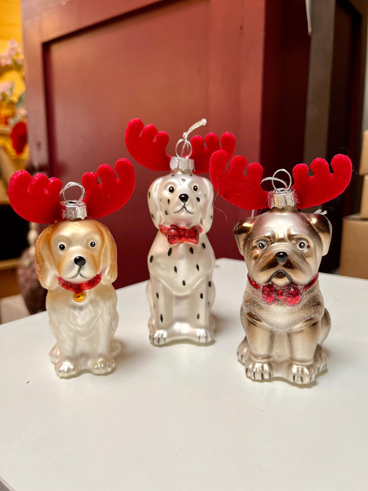 Kerstbal diverse hondjes