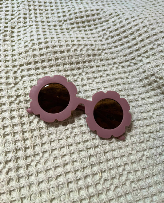Zonnebril voor kinderen mauve bloem