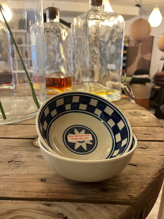 Schaal S Blauw Geblokt