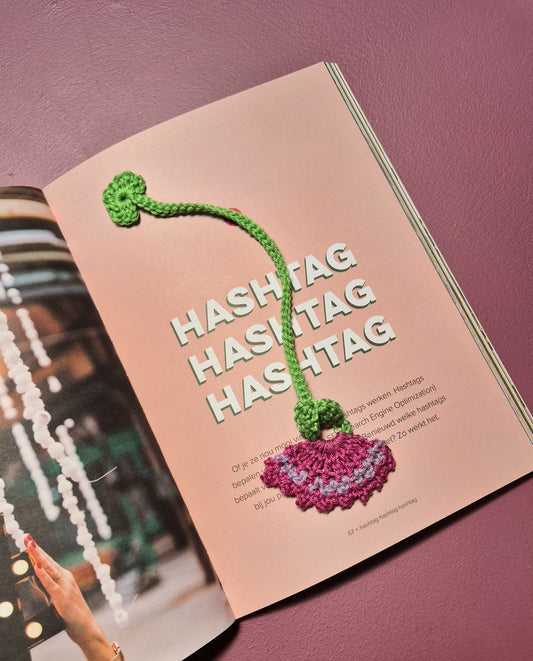 Gehaakte Boekenlegger Paars/Lila