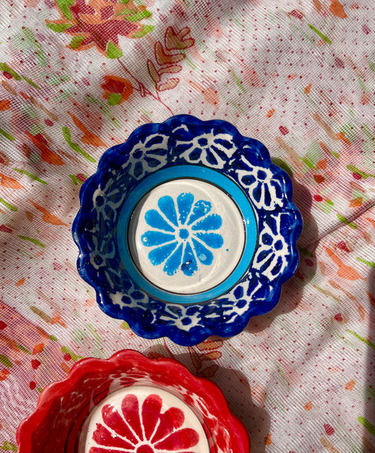 Schaaltje blauw middel