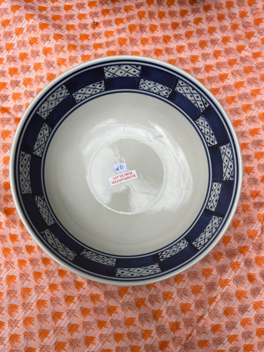 Schaal maat M blauw patroon