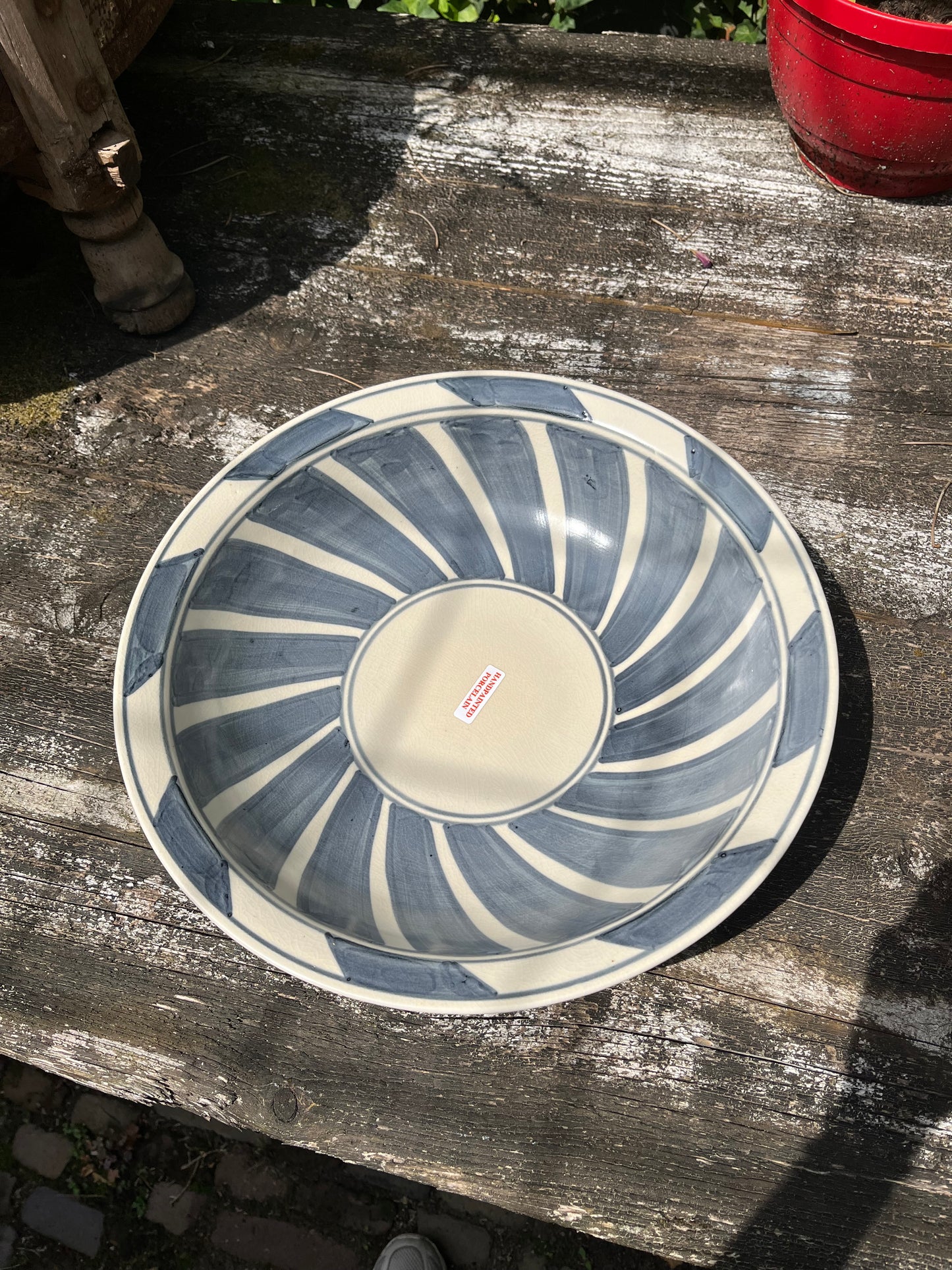 Schaal L Lichtgrijs Gestreept