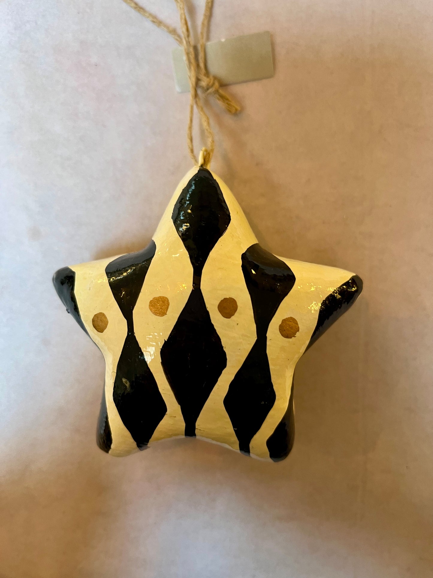 Papier Maché hanger/kerstbal Ster Gekleurde Varianten