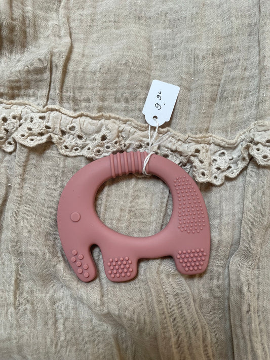 Bijtring olifant roze