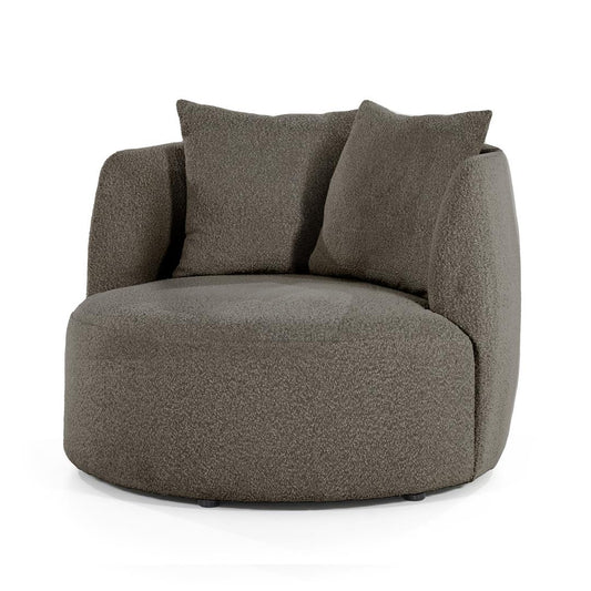 Eleonora fauteuil Louis met kussen bruin / grijs