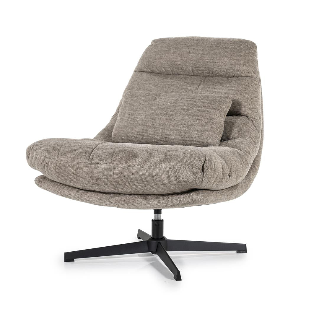 Eleonora fauteuil Cooper met kussen bruin
