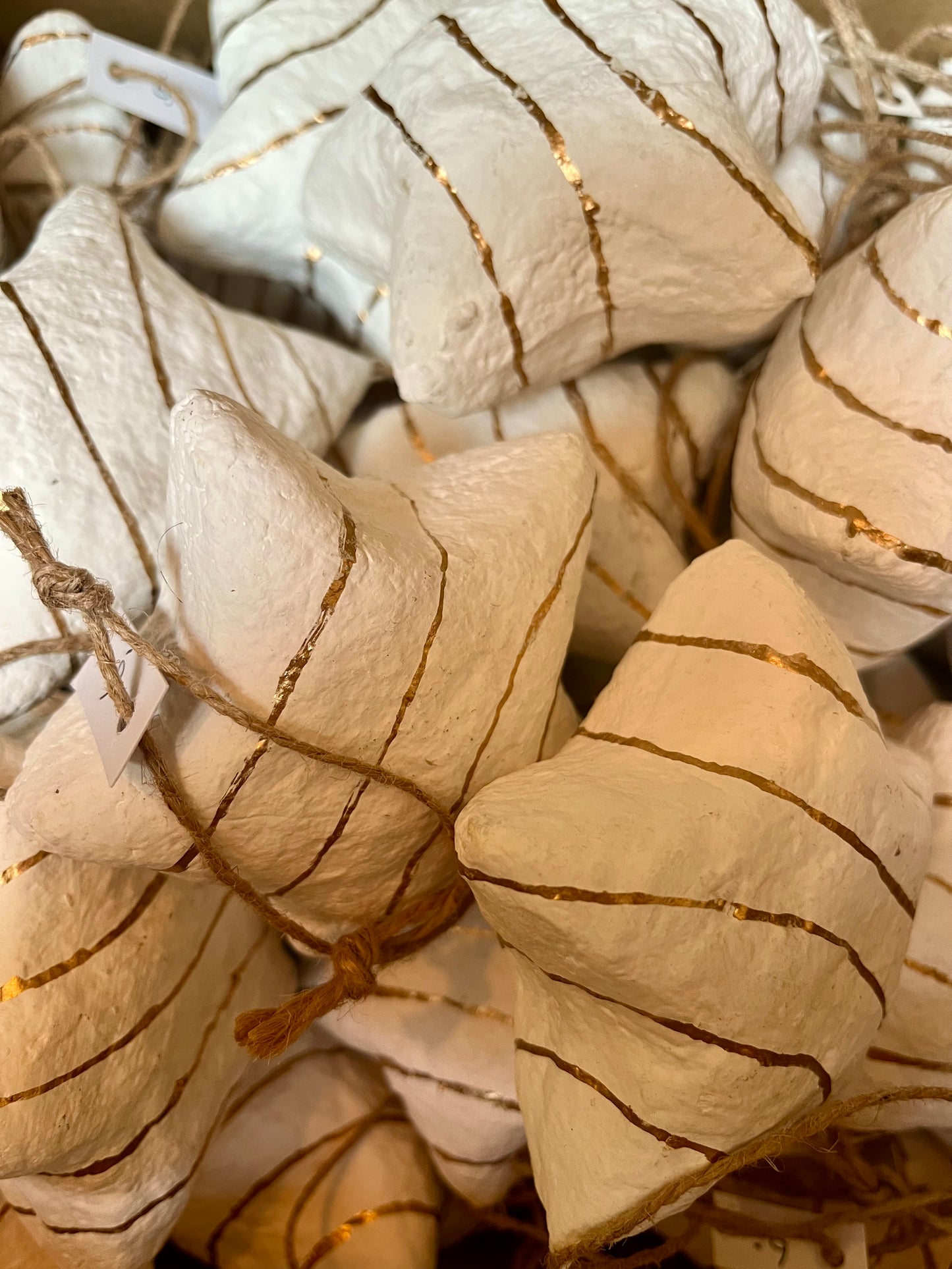 Papier-maché Ster Streepjes