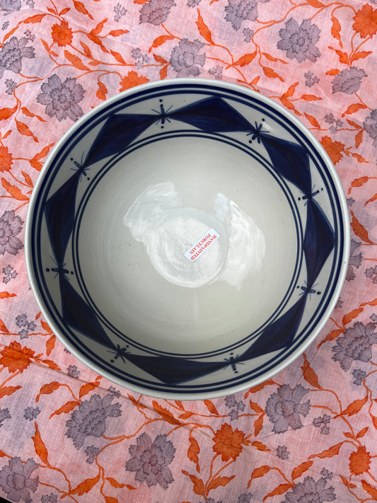 Schaal maat M blauw patroon