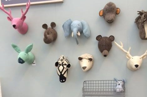 Kidsdepot Zoo dierenkop rendier wit