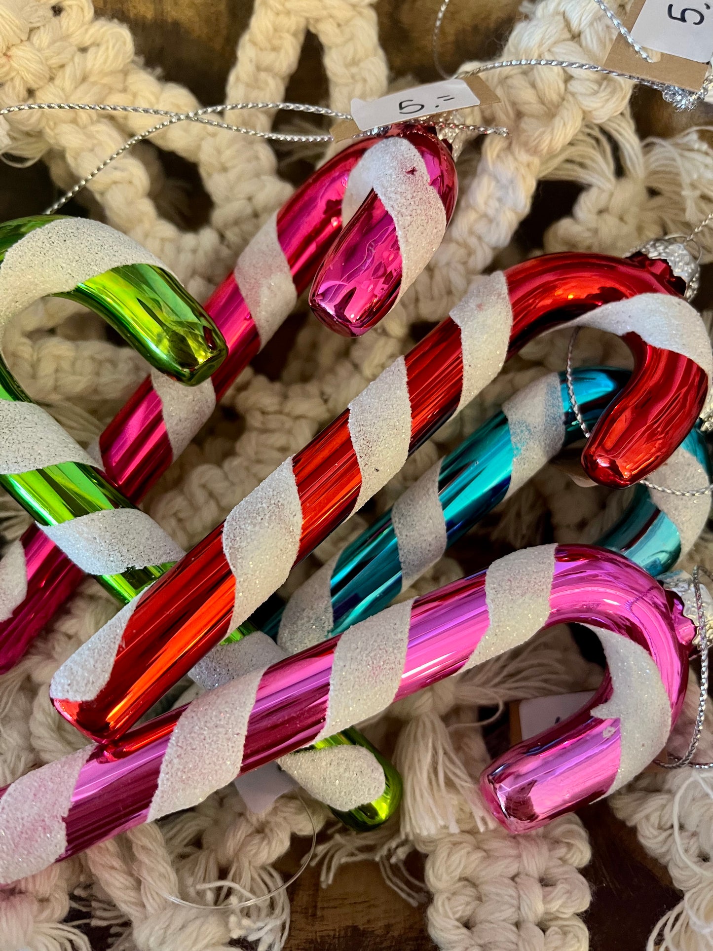 Diverse Kerstbal Snoepstokjes