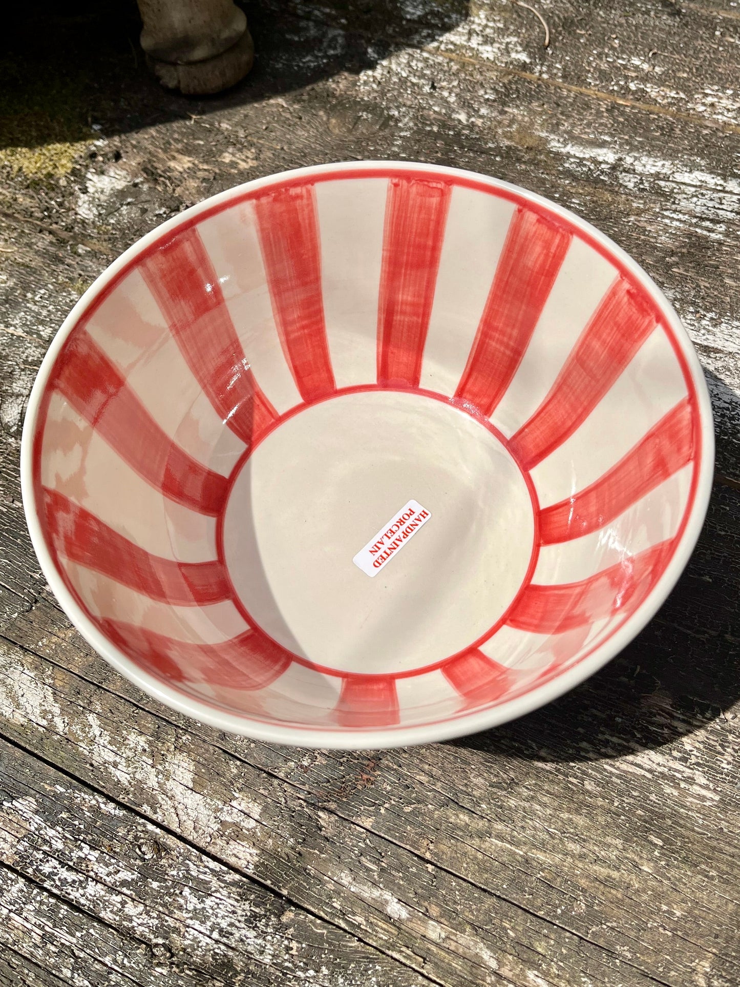 Schaal S rood gestreept