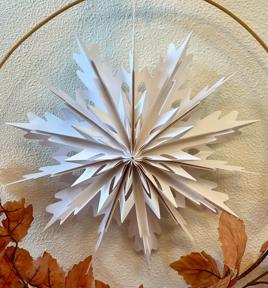 Papieren ornament sneeuwvlok klein