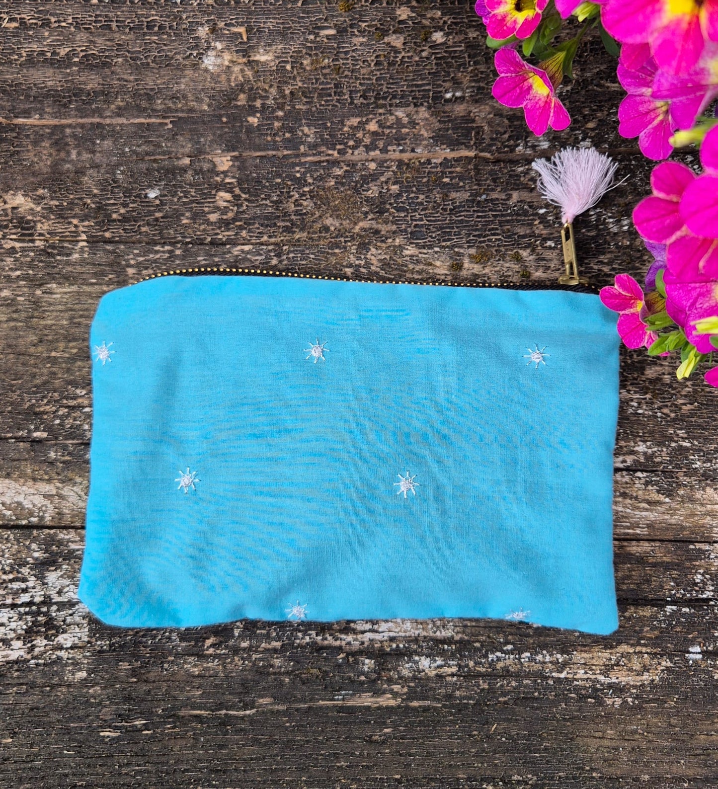 Handgemaakt Toilettasje Blauw Sterretjes