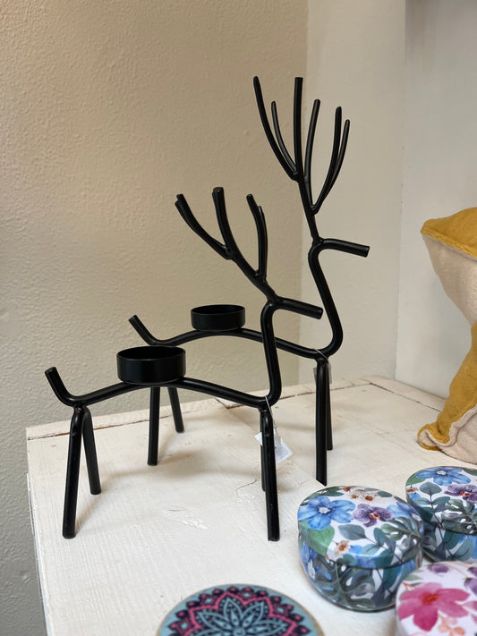 Metalen Hertje met Waxinelichtje houder klein