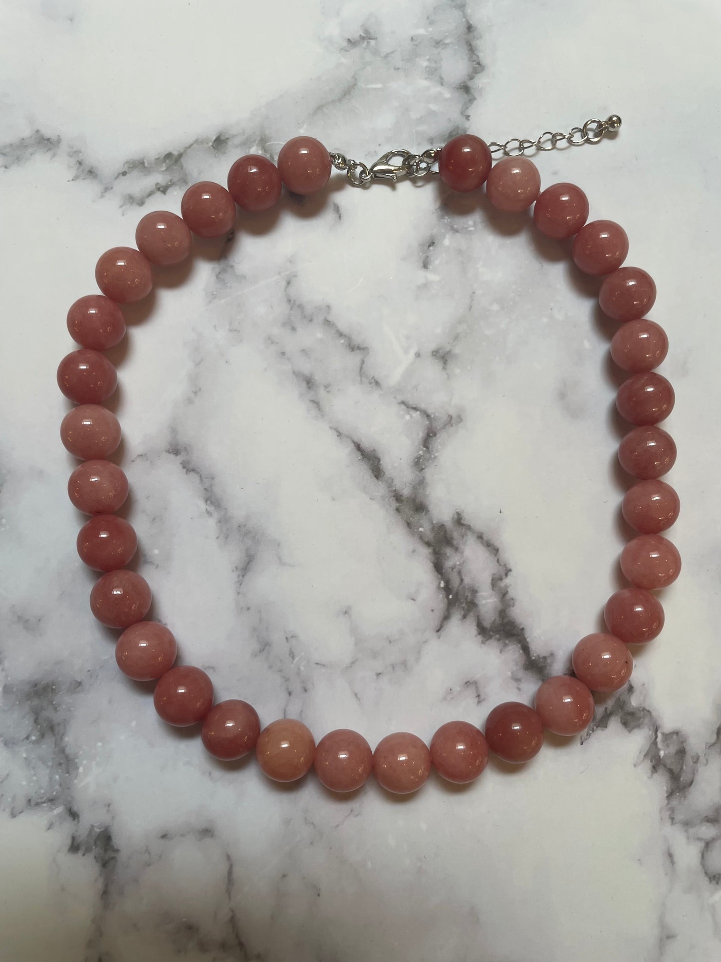 Kralen ketting zalm roze