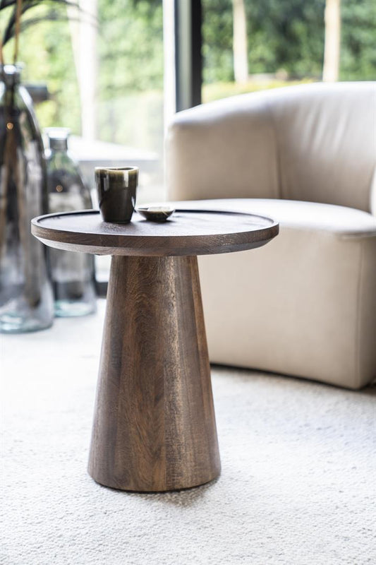 Bijzettafel Ron bruin maat S