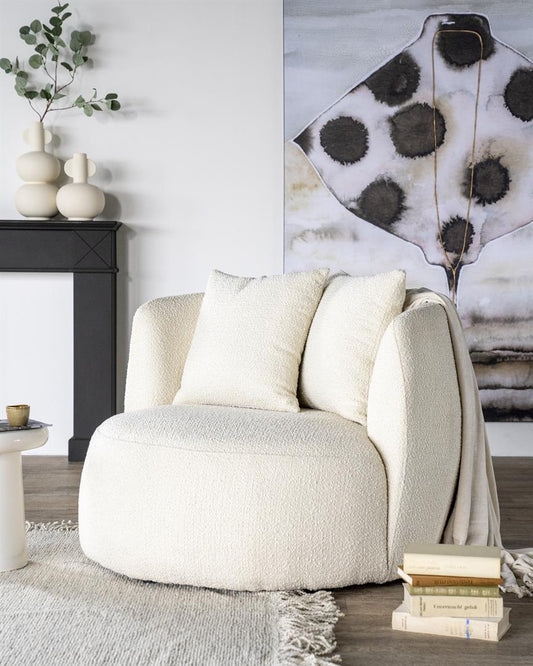Eleonora fauteuil Louis met kussen beige