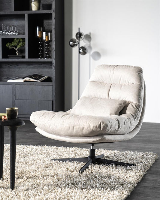 Eleonora fauteuil Cooper met kussen beige