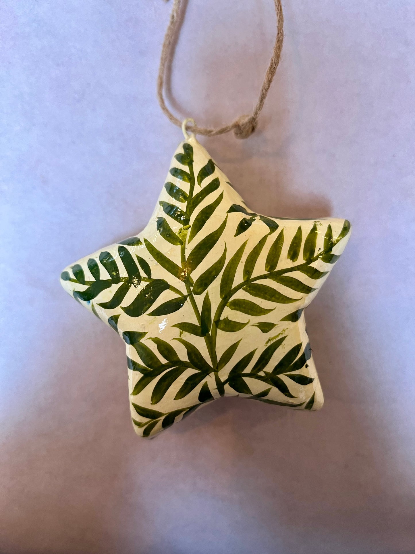 Papier Maché hanger/kerstbal Ster Gekleurde Varianten