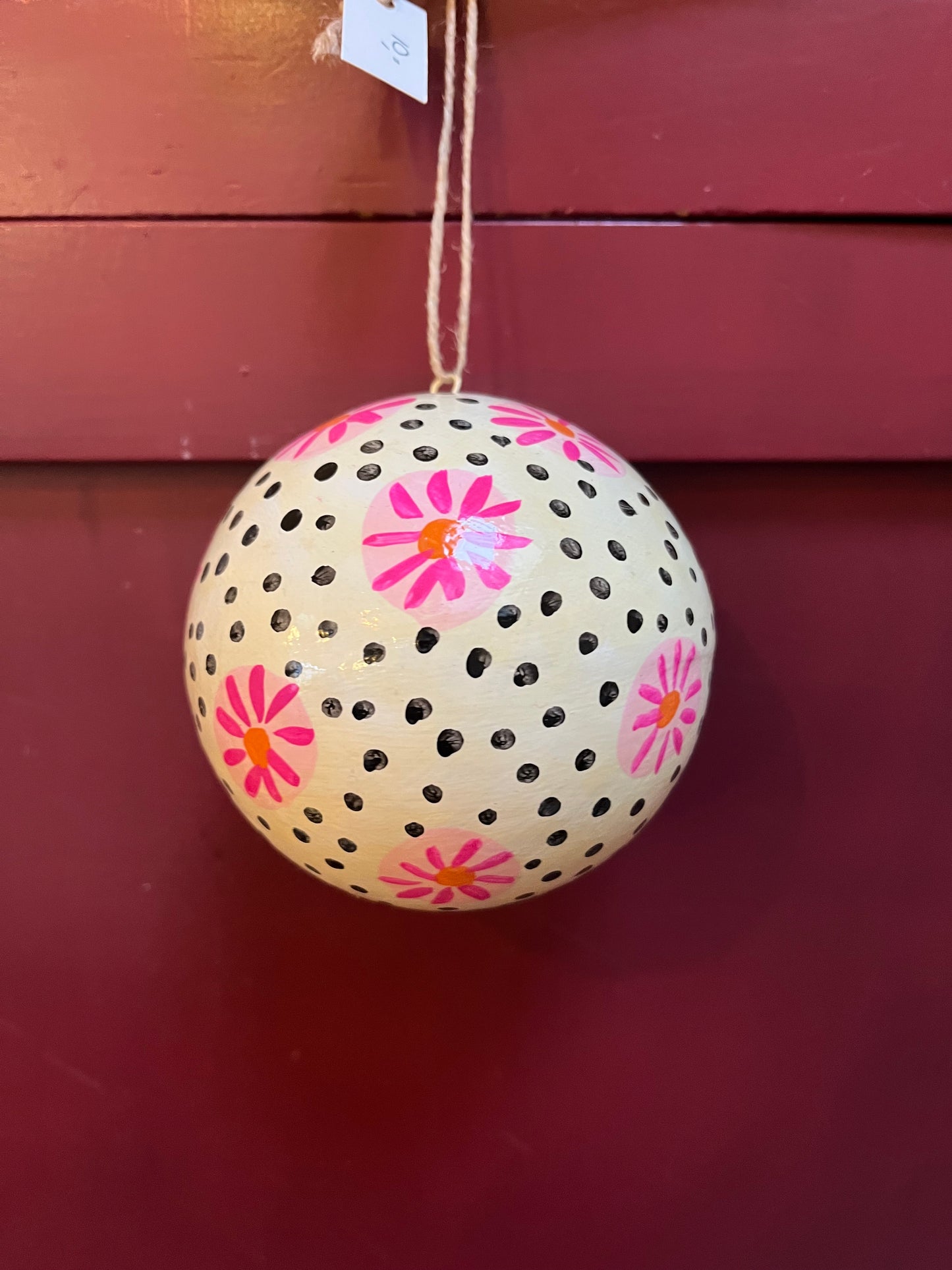 Papier maché kerstballen XL diverse kleuren