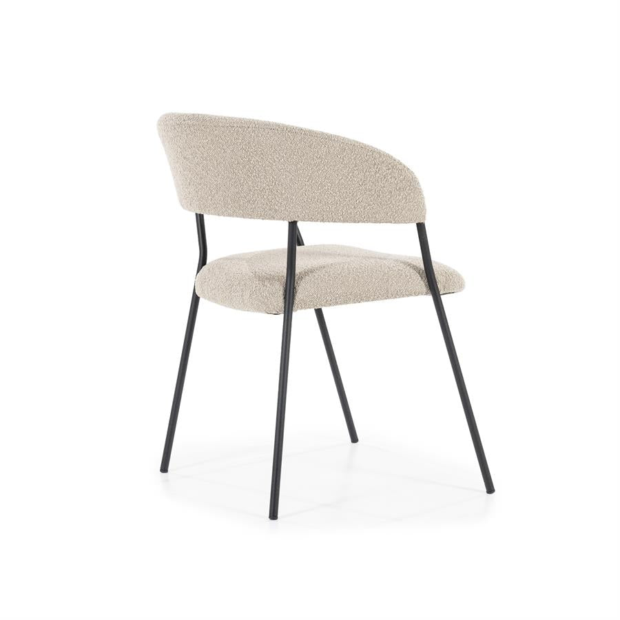 Eetkamerstoel Luka van Eleonora taupe