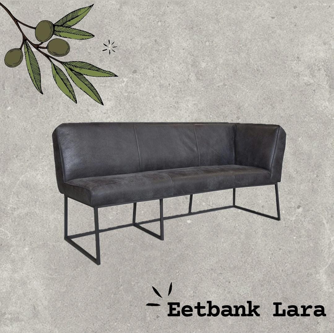 Eetbank Lara echt leder