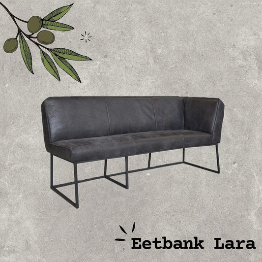 Eetbank Lara echt leder