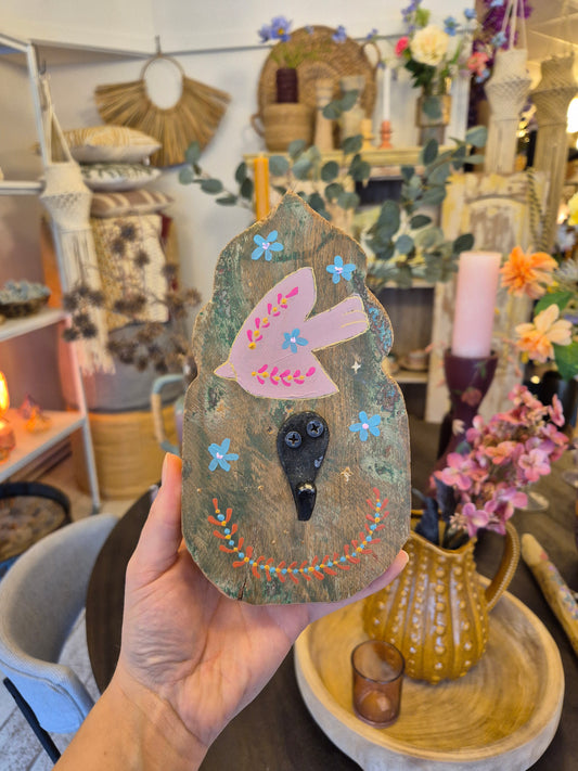 Lovers & Collectors handbeschilderde haak duif