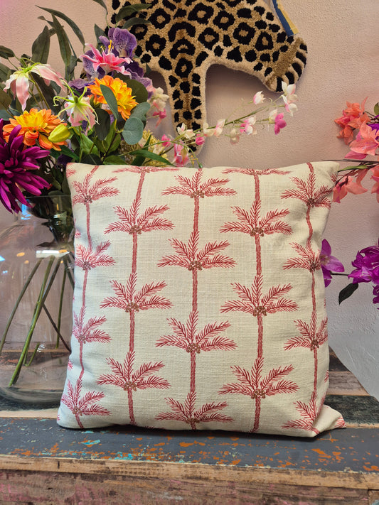 Kussen roze palm 45×45 cm