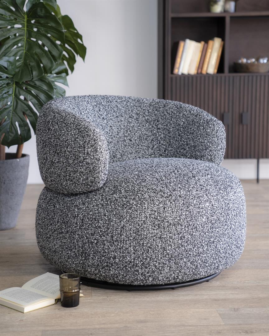 Eleonora fauteuil Maeve zwart / grijs