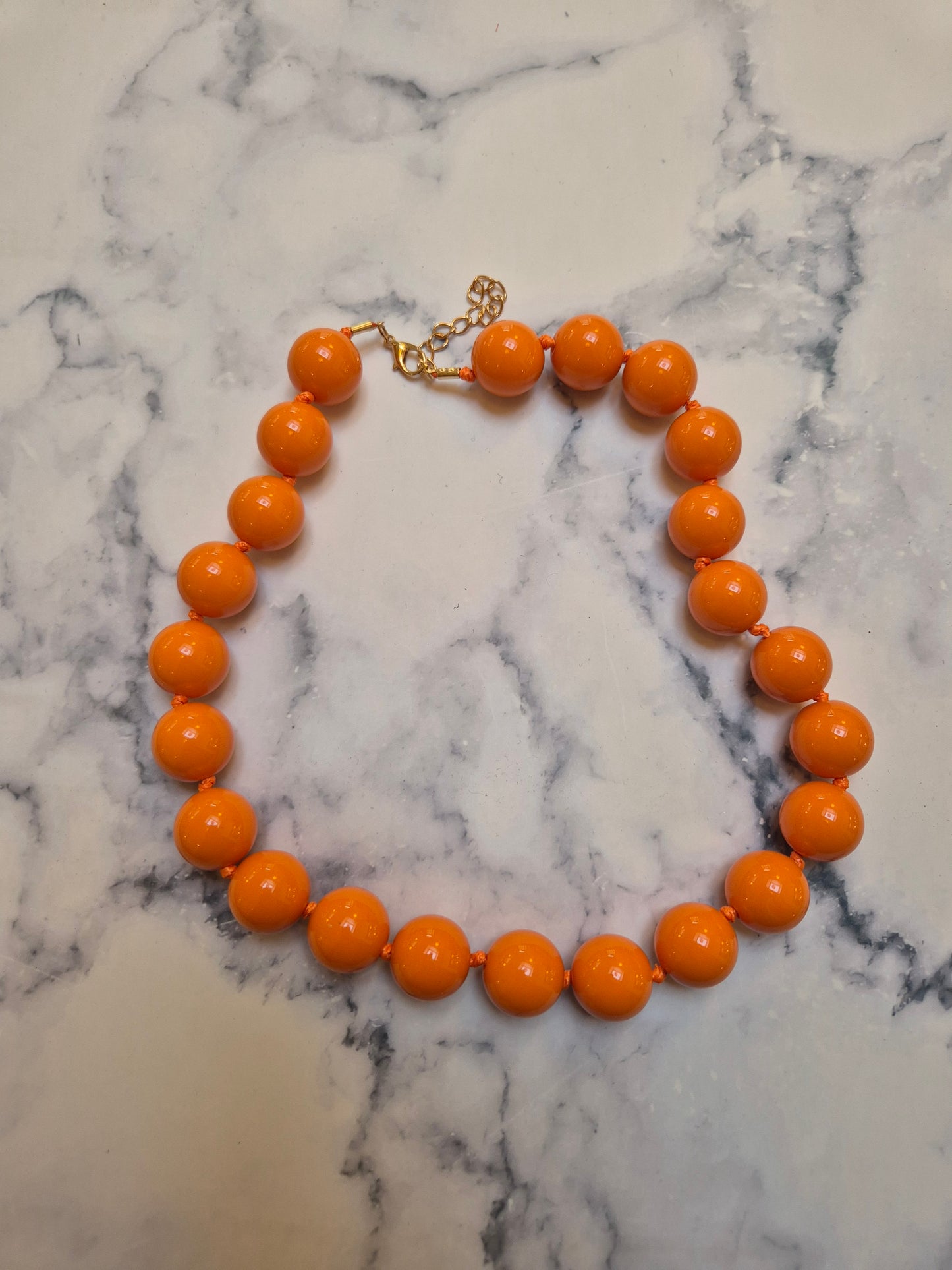Kralen ketting oranje